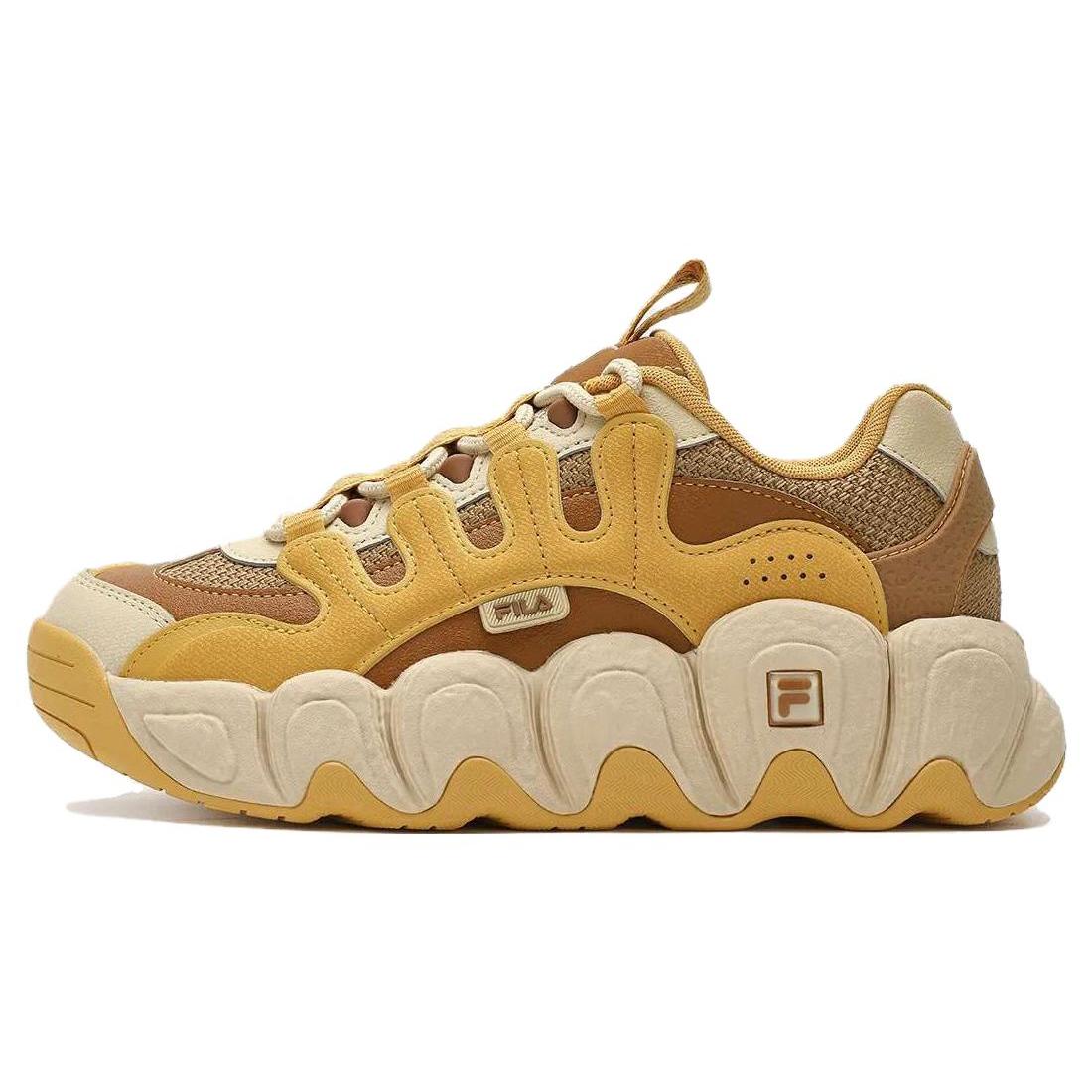 

New FILA Croissant Chunky Sneakers Yellow Brown Women s F12W342103FSI 35.5