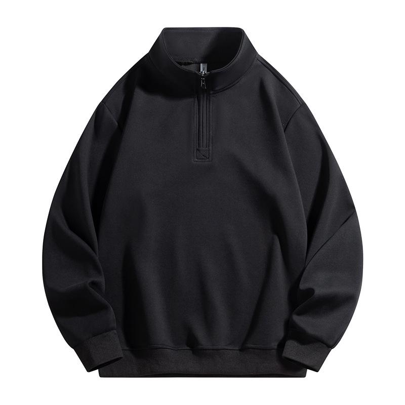 

Мужской свитер в американском стиле с полумолнией и воротником-стойкой - модная толстовка из бархата весна/осень 3XL