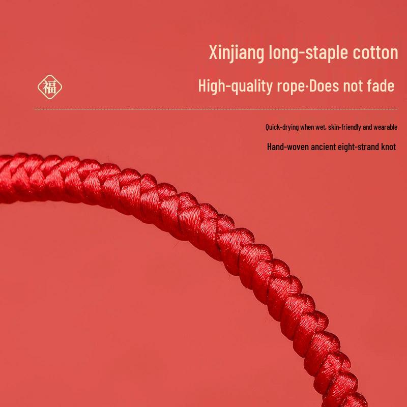 2025 Year of the Snake Zodiac Red String Bracelet for Men and Women