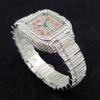 Luxury Diamond Watches for Women Fashion Silver Iced Out Square Wristwatch High Quality Bling Party Jewelry Clock Wedding Gift