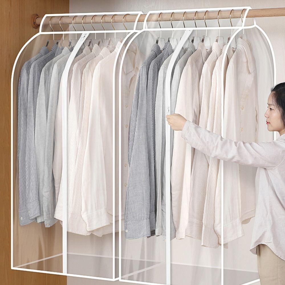 Hanging Clothing Dust Cover Waterproof Suit Jacket Protection Dust Cover Durable Clothes Dust Bag