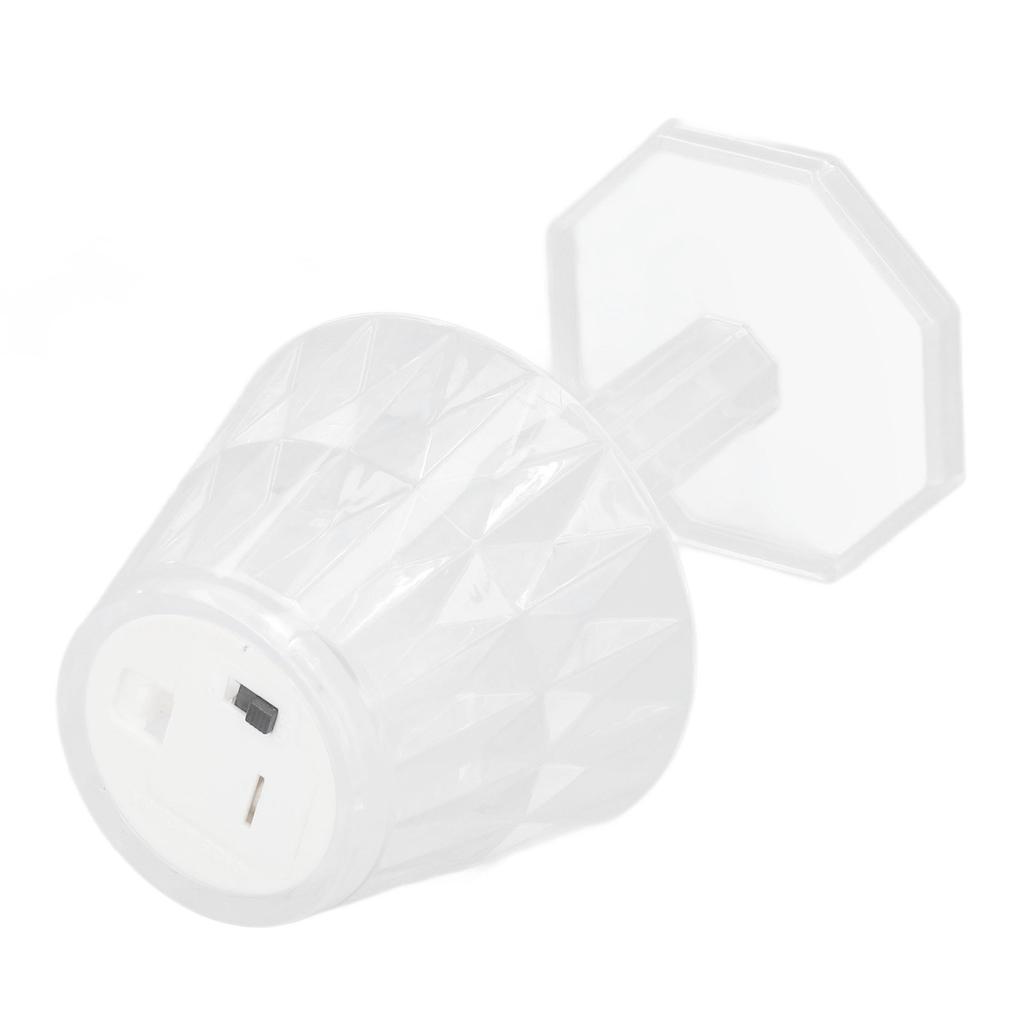 Crystal Table Lamp Bedside Bed Night Light Plastic Pretty Effects for Bedroom Home Pure White
