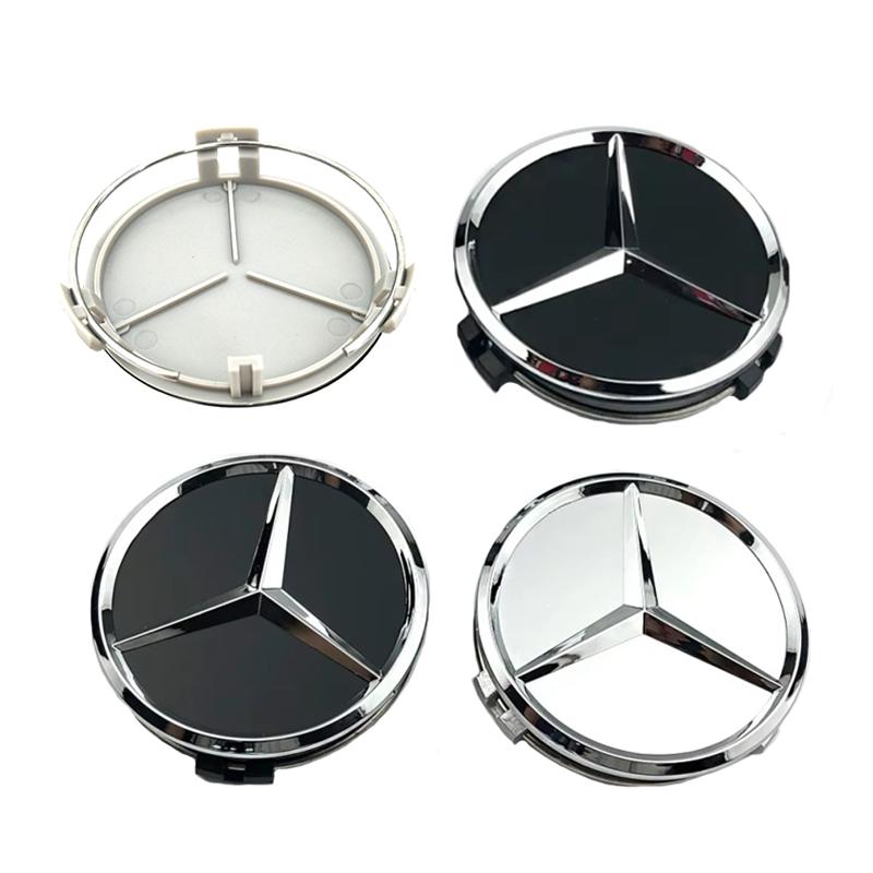 4pcs 75mm Car Wheel Center Caps Hub Caps Rims Cover For Mercedes Benz AMG A B C S Class E GLA CLA GLB GLE GLK GLS Accessories