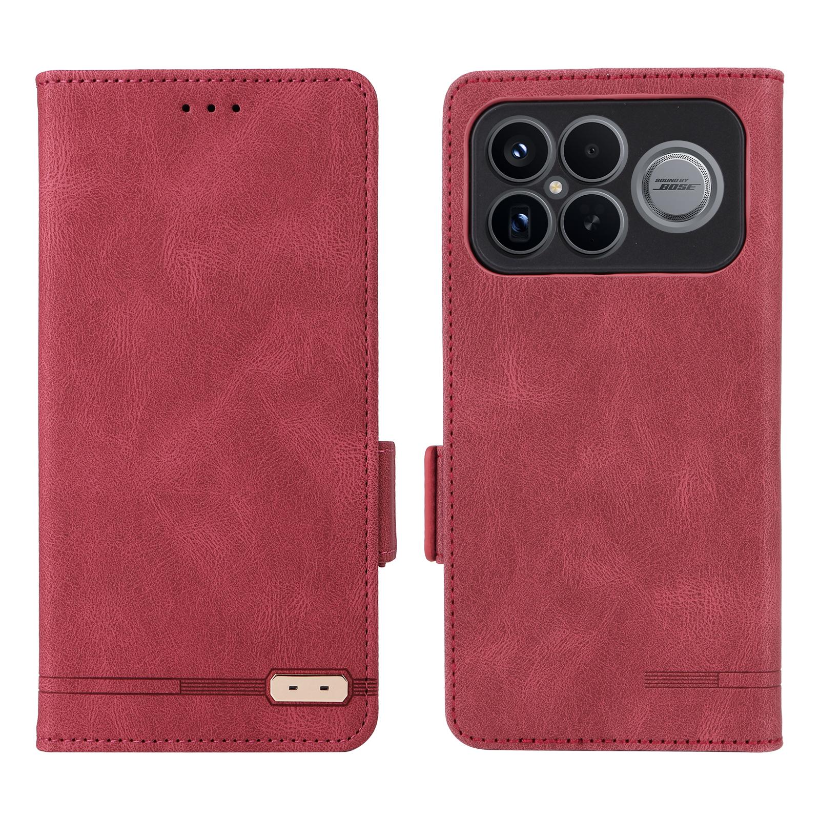 

For Xiaomi Redmi K90 Pro Max 5G / Poco F8 Ultra Case Leather Wallet Flip Phone Cover with Hardware Decor