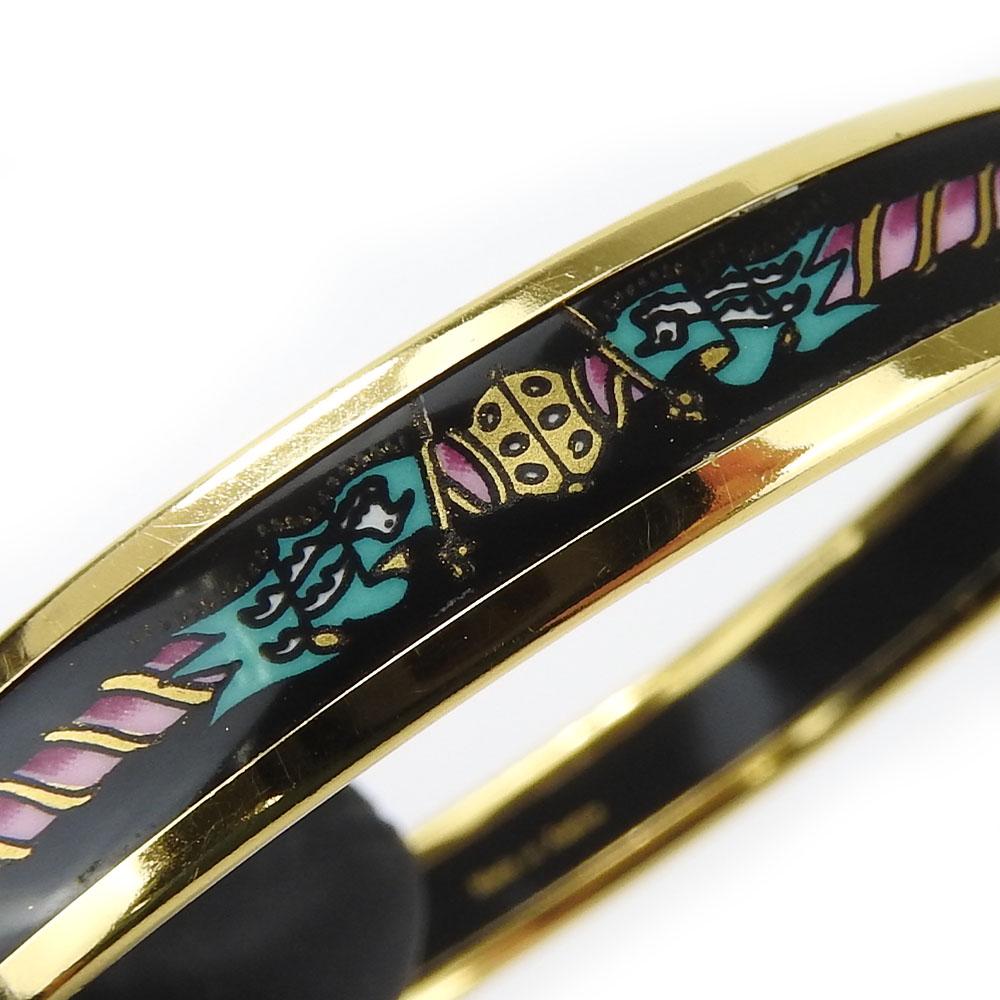 USED HERMES bangle  Emaille PM metal 18.2g multicolor Gold Metal Accessories