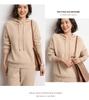 Women's Thick Wool Cashmere Knit Hoodie, Autumn/Winter Loose Sweater Coat.