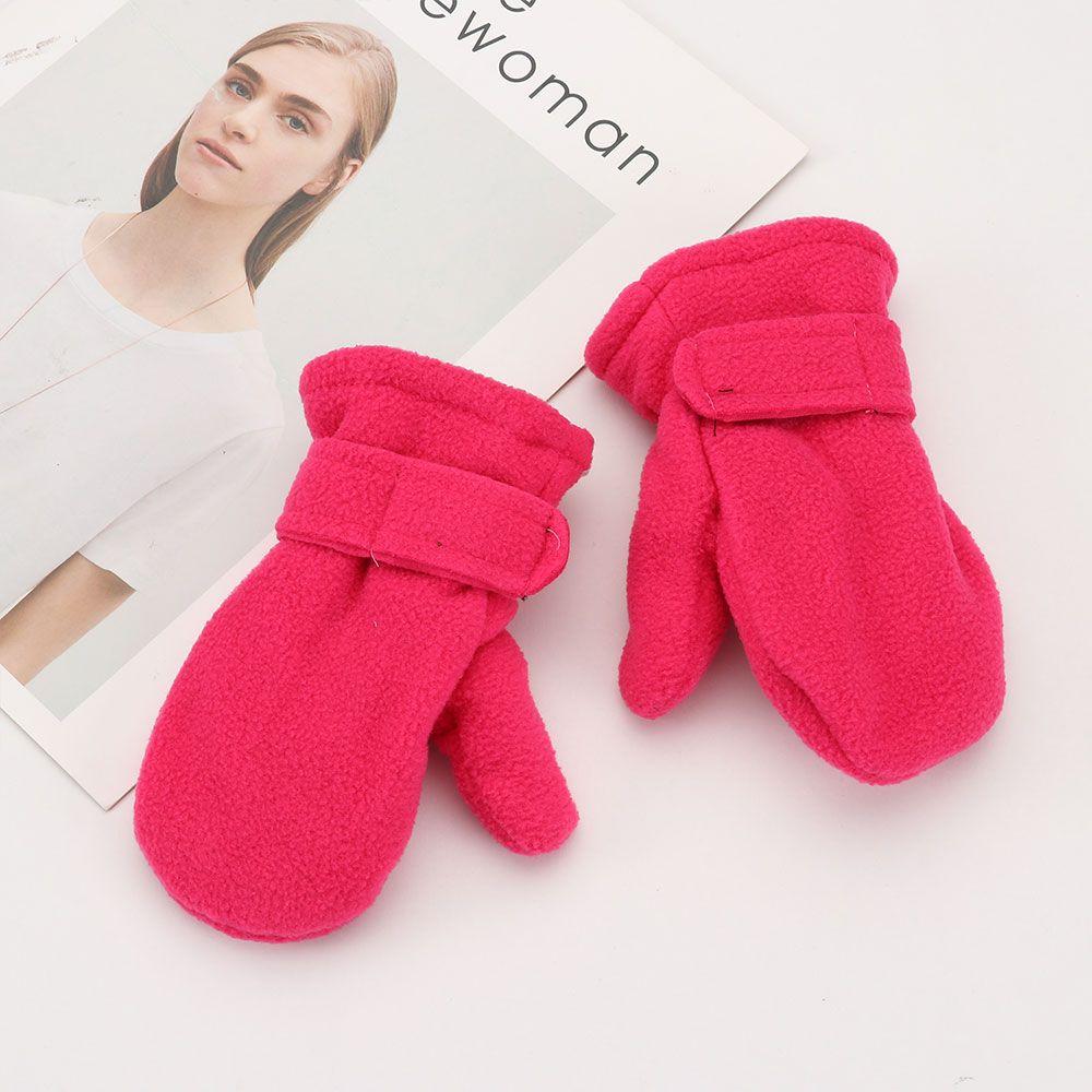 Kids Boy Girls Candy Color Childrens Gloves Winter Mittens Outdoor Hand Warmers Lined with Fleece
