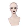 Female Mannequin Head Manikin with Ears Stable Realistic PVC Bust Wig Holder for Hairpieces Hat