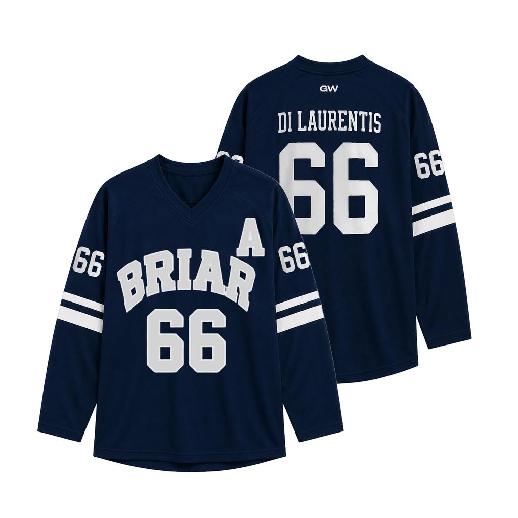 Unisex Fashion Athletic Pullover Off-Campus Style Long Sleeve Sports Jersey with Number and Letter Print for Casual Wear