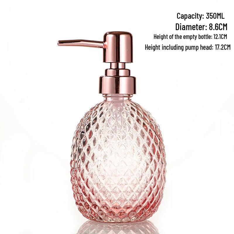 Elegant Oval Glass Pump Bottle for Shampoo, Shower Gel, Soap, and Hand Sanitizer