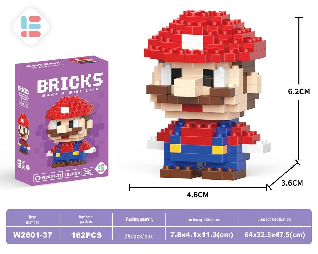 Stavebnice Santa Clause z mikročástic: 60 typů, Slepá krabička kompatibilní s Lego