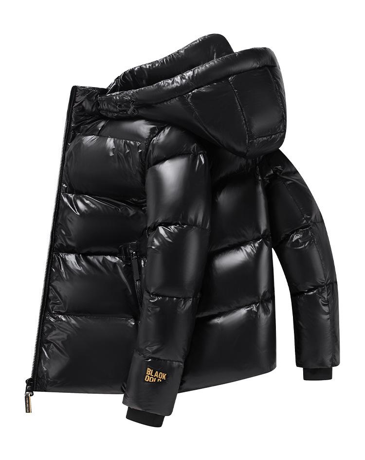 Black Gold Goose Down Long Coat - Unisex Winter Over-Knee Jacket for Extreme Cold