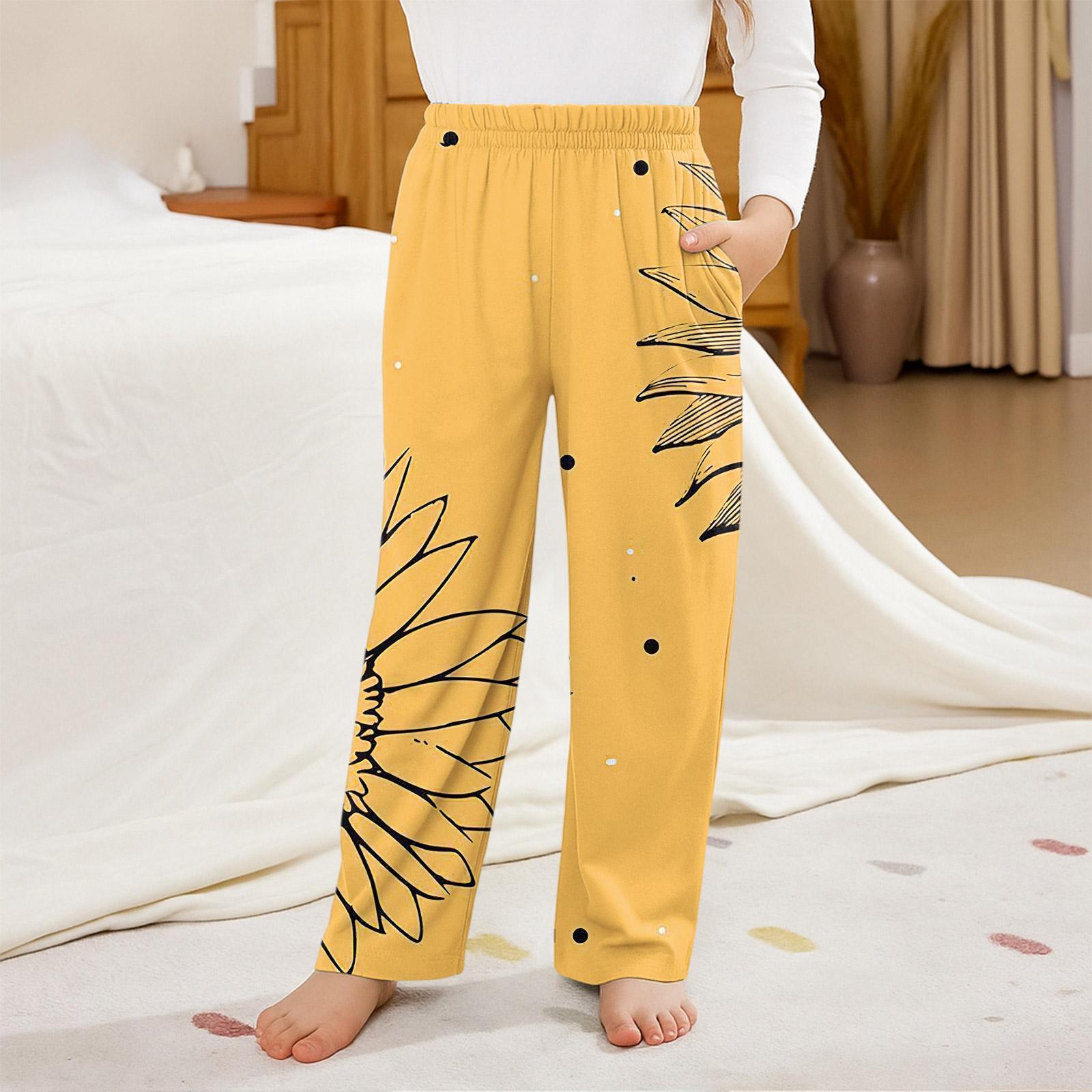 

Модные детские универсальные карманные спортивные повседневные брюки 130 жёлтый