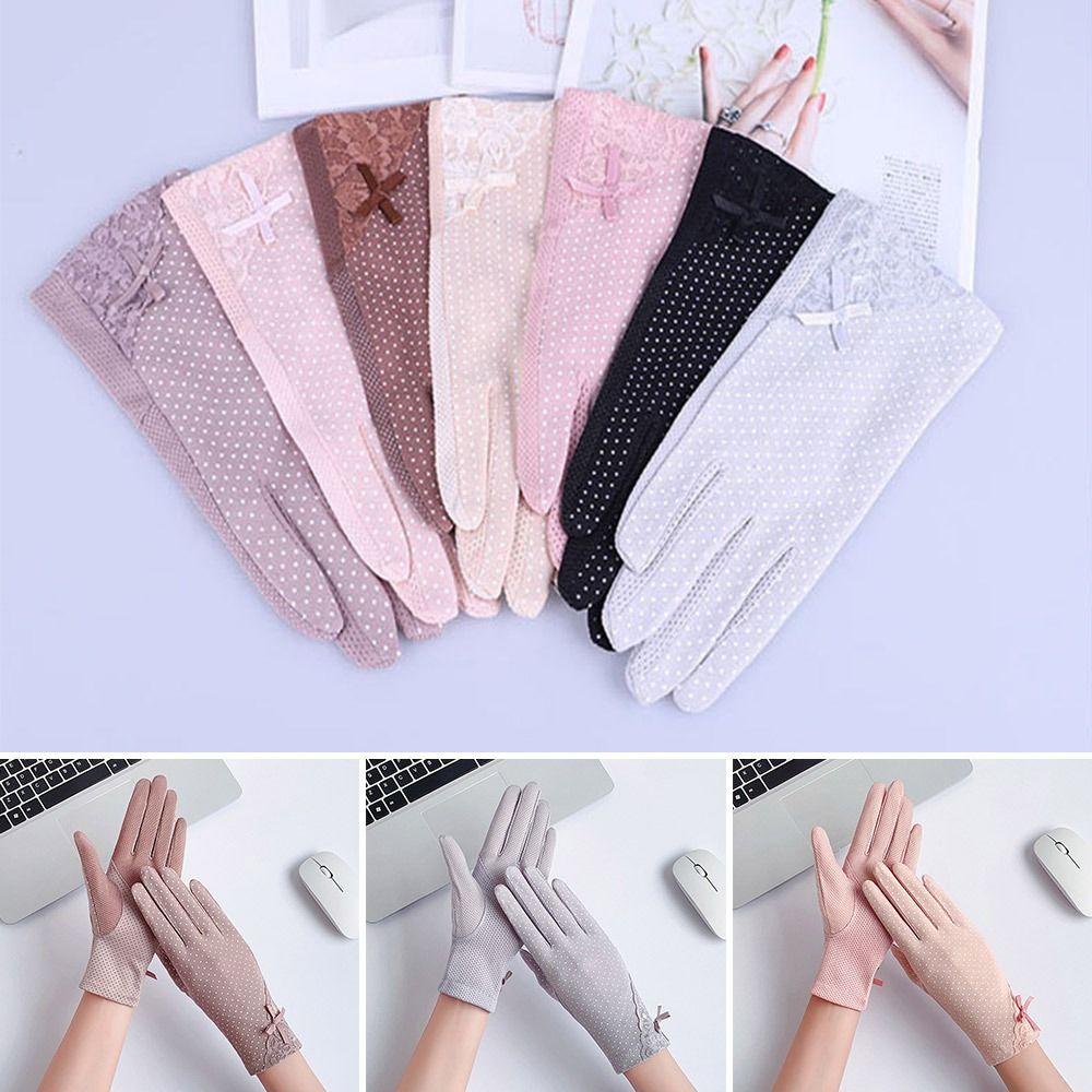 Touch Screen Summer Sunscreen Gloves UV Protection Anti-UV Mittens Cycling Driving Gloves Running