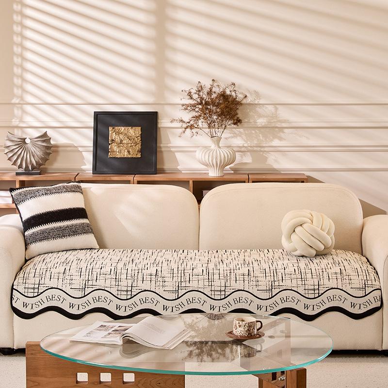 Special-Shaped Sofa Cushion Universal In All Seasons  New Non-Slip Seat Cushion Straight Row Autumn And Winter Advanced Leather Sofa Cover