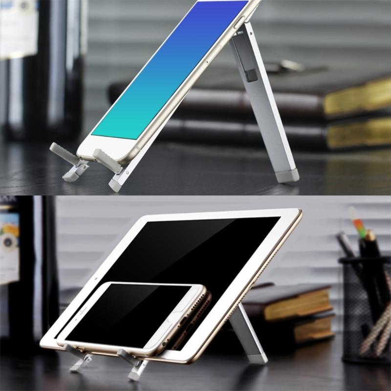 Foldable Aluminum Desktop Folding Tablet Holder for Mobile Phone Tablet Tripod Stand Bracket Support Replacement