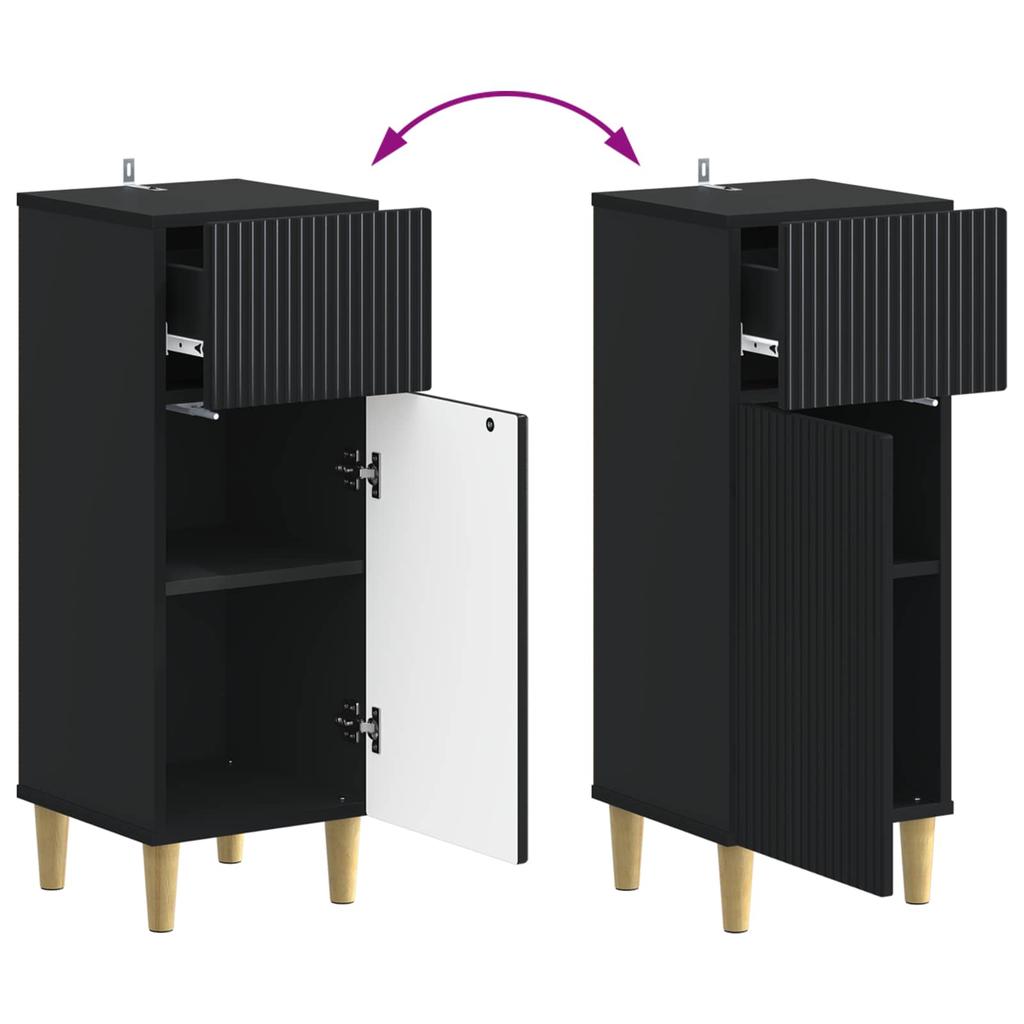 3 Piece Bathroom Cabinet System ARNHEM Black