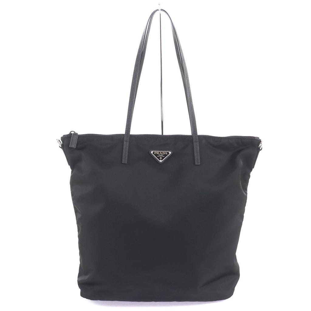 Great PRADA Tote Bag black Nylon Women 1BG189 Used