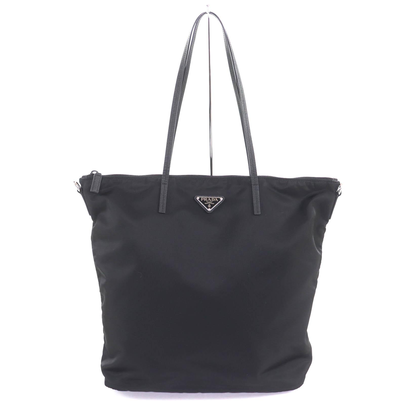 

Great PRADA Tote Bag black Nylon Women 1BG189 Used