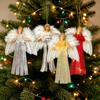 Enfeite de Pena de Anjo com Saia de Renda - Boneca Pingente para Decoração de Árvore de Natal e Pequeno Presente