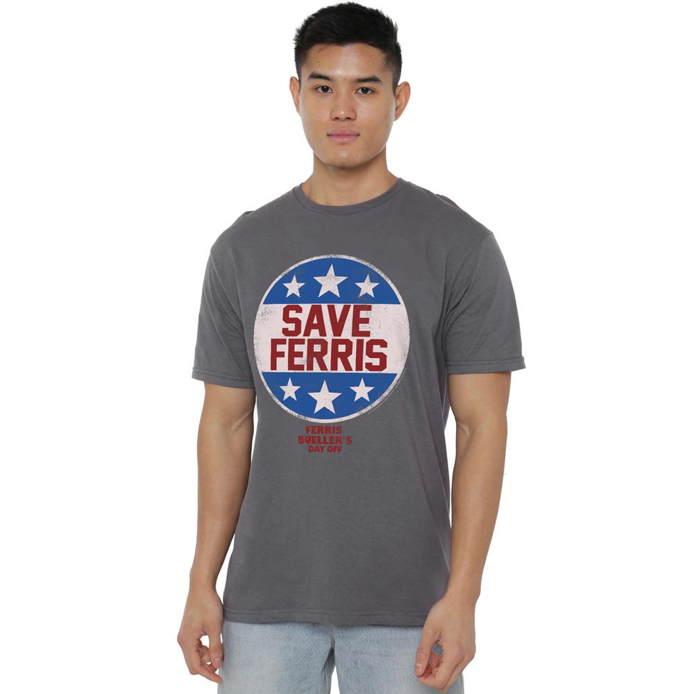 Ferris Bueller´s Day Off Mens Save Ferris Badge T-Shirt