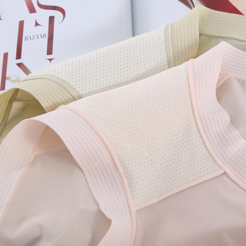 Women's Underwear High Waist Seamless Ice Silk Silk 5A Antibacterial Summer Thin Breathable Large Size Briefs