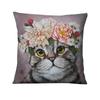 Cat Pattern Decorative Pillowcase Cushion Pillowcase Bedding Decor