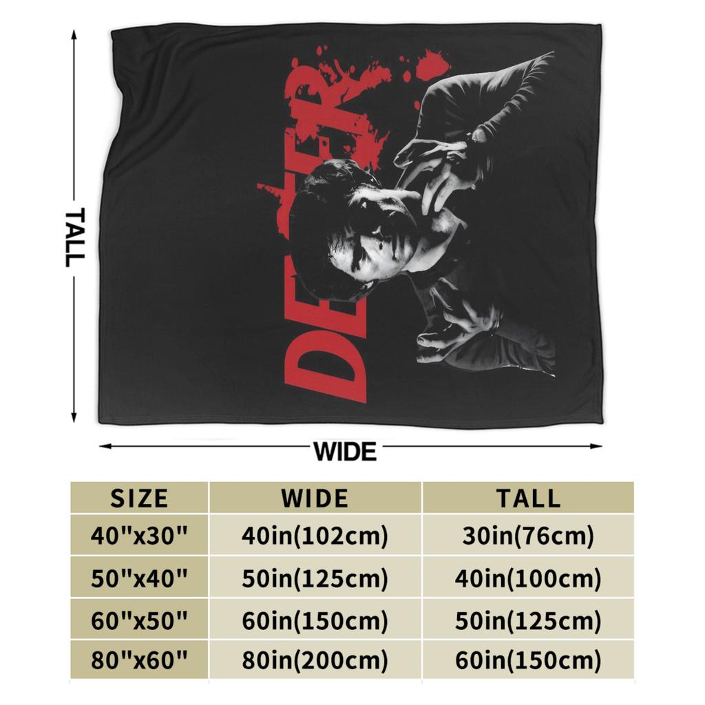 Dexter Morgan Soft Blanket Child Plush Throw Blanket Aesthetic Outdoor Flannel Bedspread Sofa Bed Cover