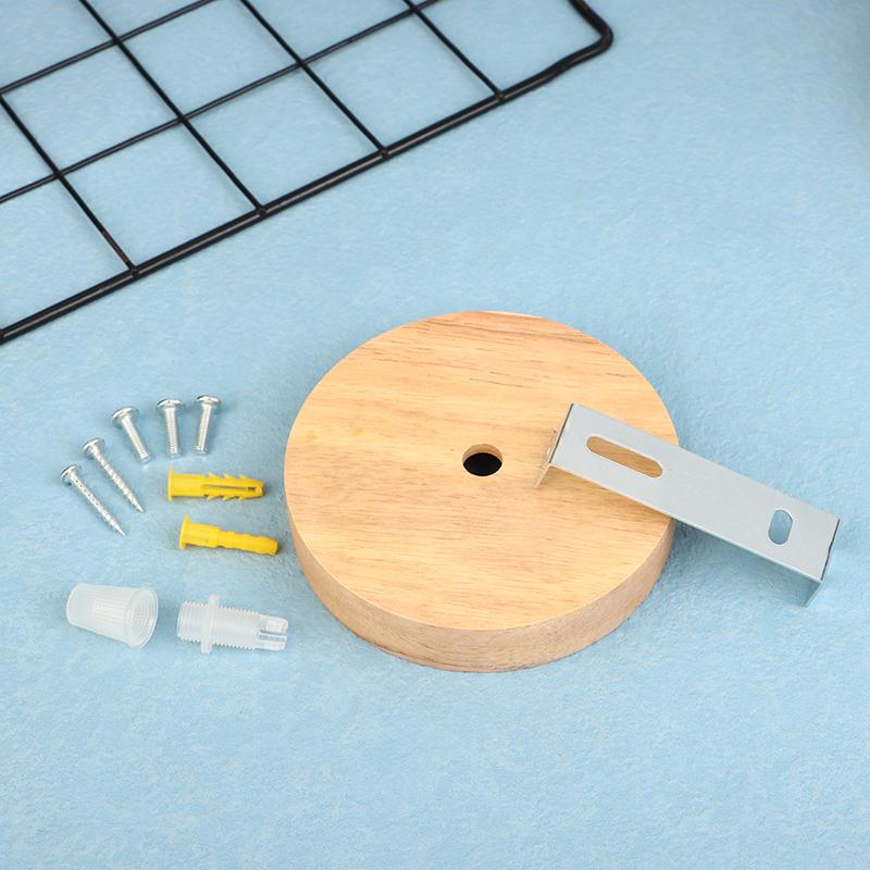 10Cm Wooden Light Canopy Kit Wood Lamp Bases Ceiling Panel Chassis Lamps Lighting Accessories Vintage Chandelier Ceiling Plate