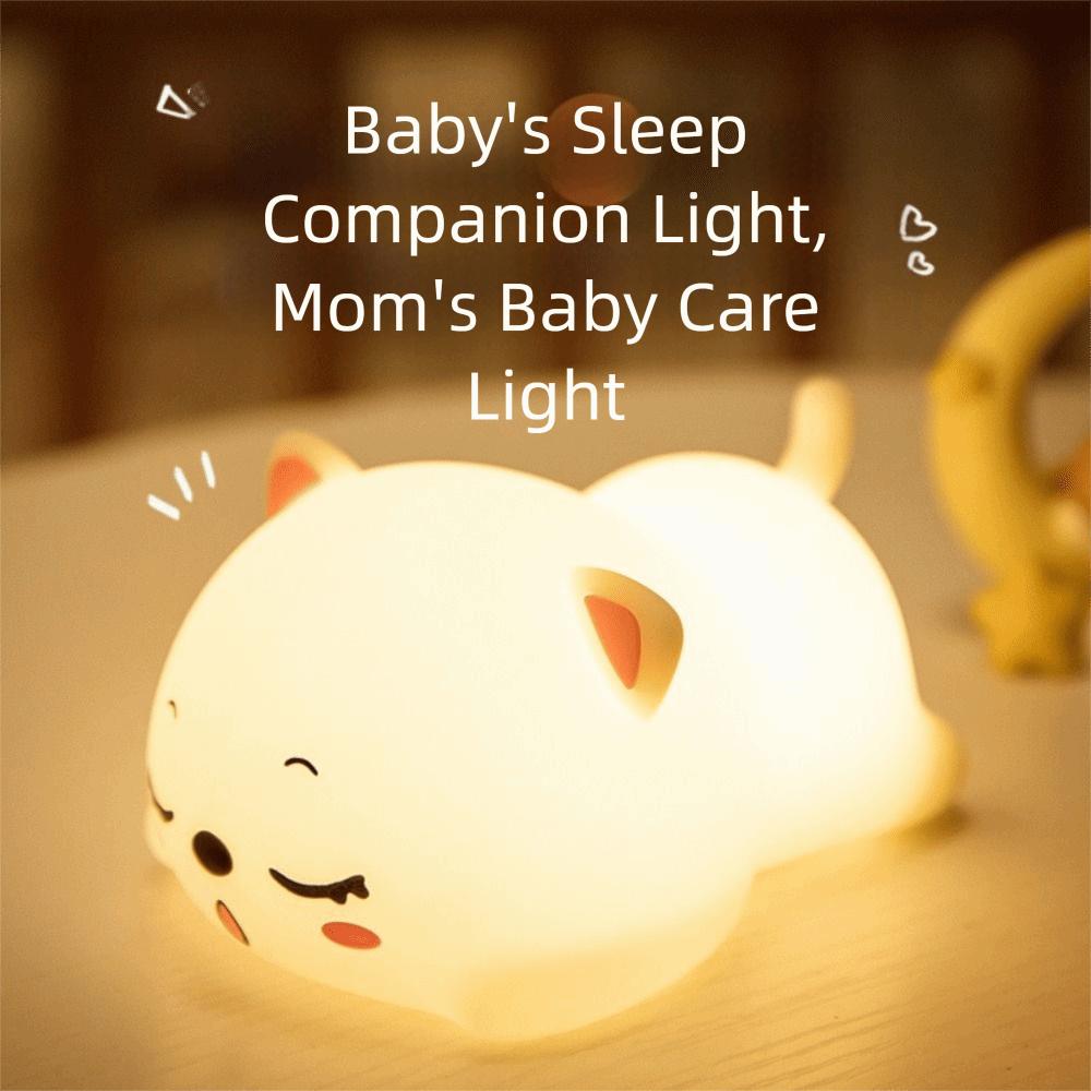Colorful Atmosphere USB Rechargeable Lamp Silicone Night Light  Children's Room