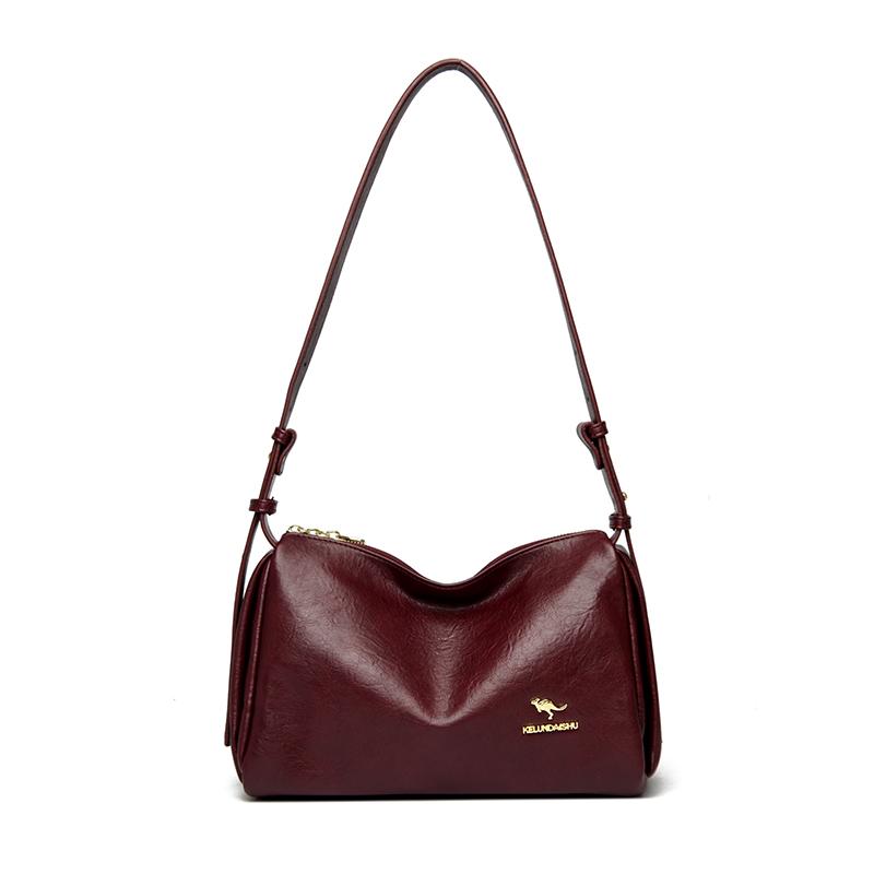 Fashionable Soft Leather Shoulder Bag Soft Shoulder Crossbody Bag for Daily Commute Work Weekend Outings and Ladies' Holiday Gifts