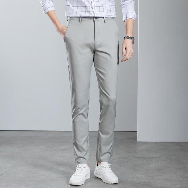 Romon Men's Lyocell Blend Straight-Leg Casual Pants