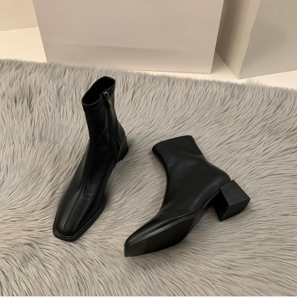 High-end Shoes, High Heels, Ankle Boots, Fleece New Boots, Women's Boots