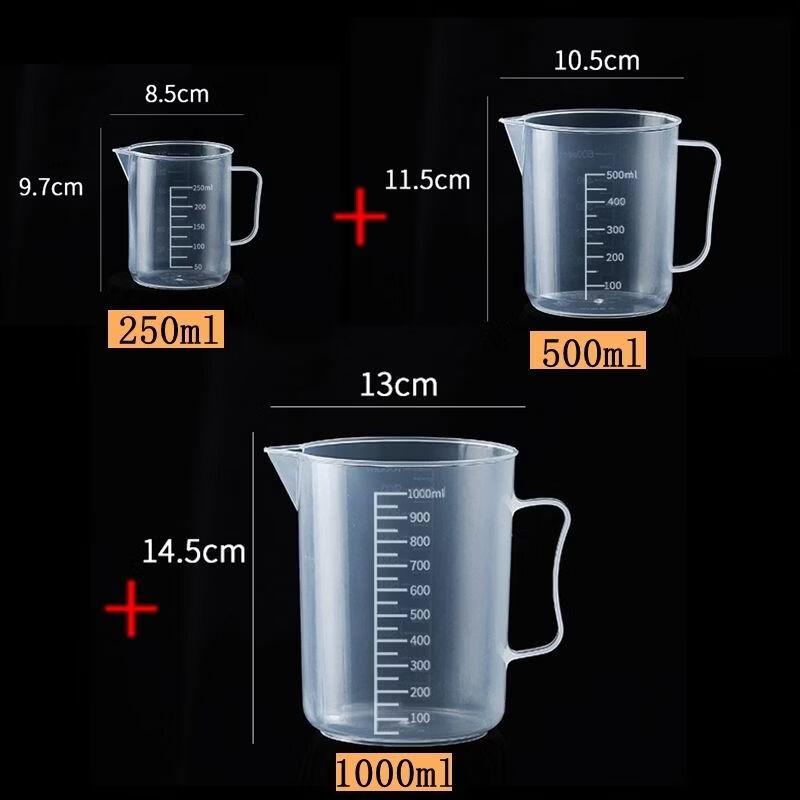 Food-Grade Thickened Plastic Measuring Cup Set with Scale