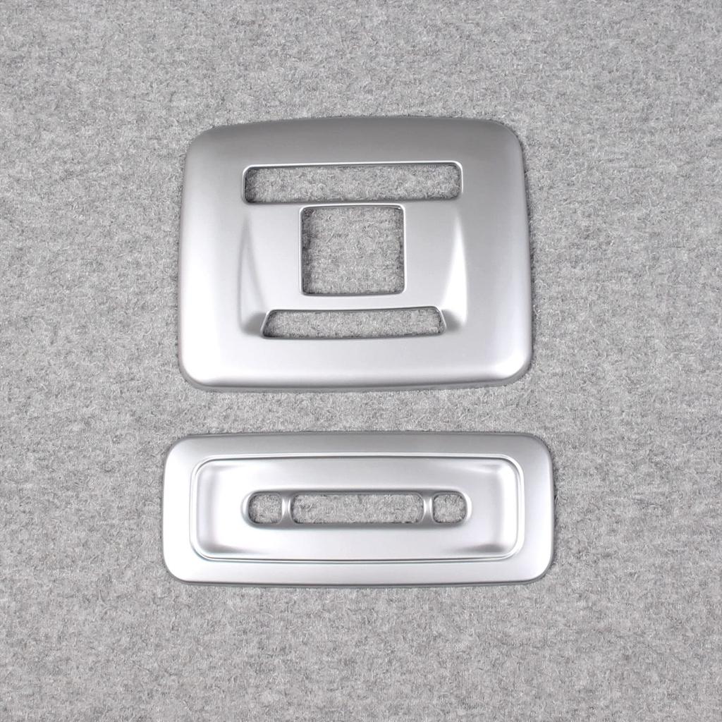 RUIQ Toyota Prius 60 Series Interior Front and Rear Room Lamp Panel Cover Designed Exclusively for the Toyota Prius Garnish, (Satin Silver)