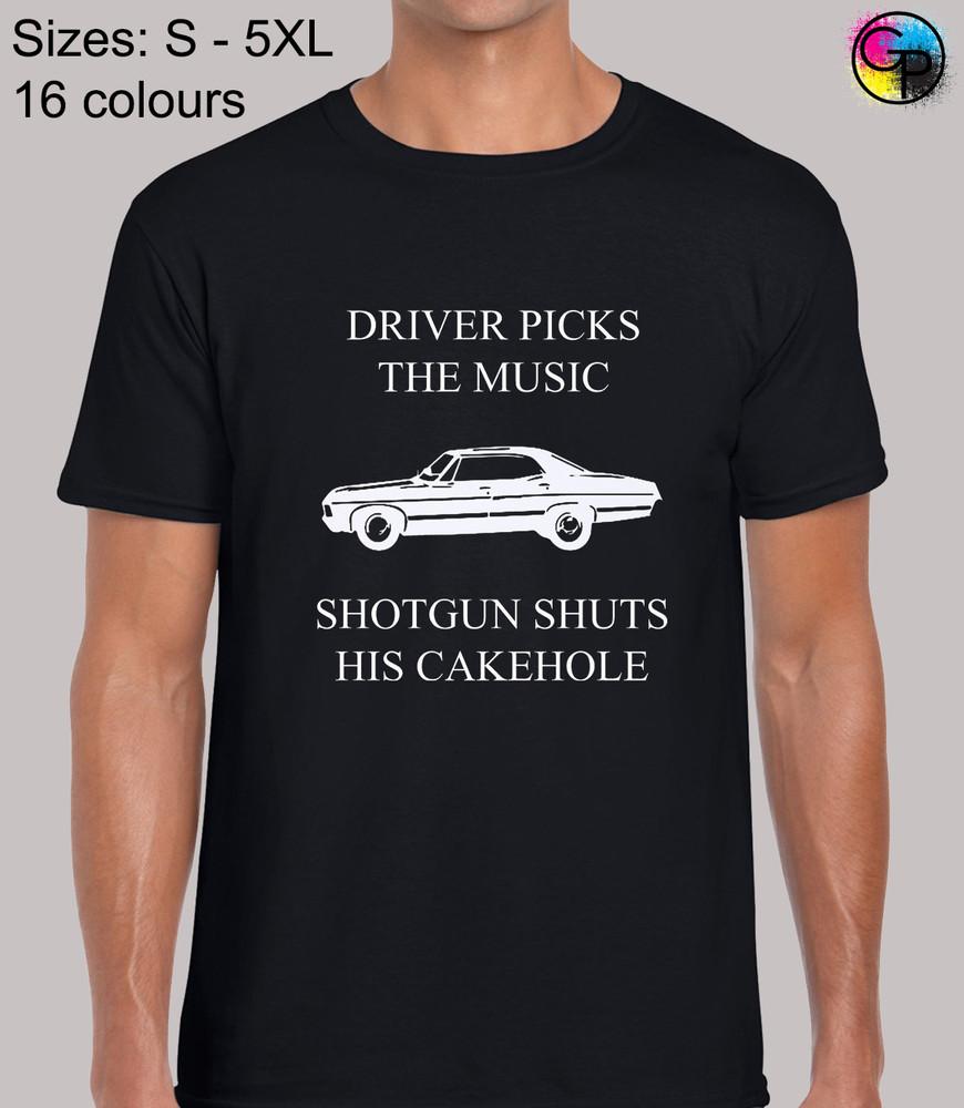 

Driver Picks The Music Joke Supernatural Fit T-Shirt Top TShirt Tee for Men M