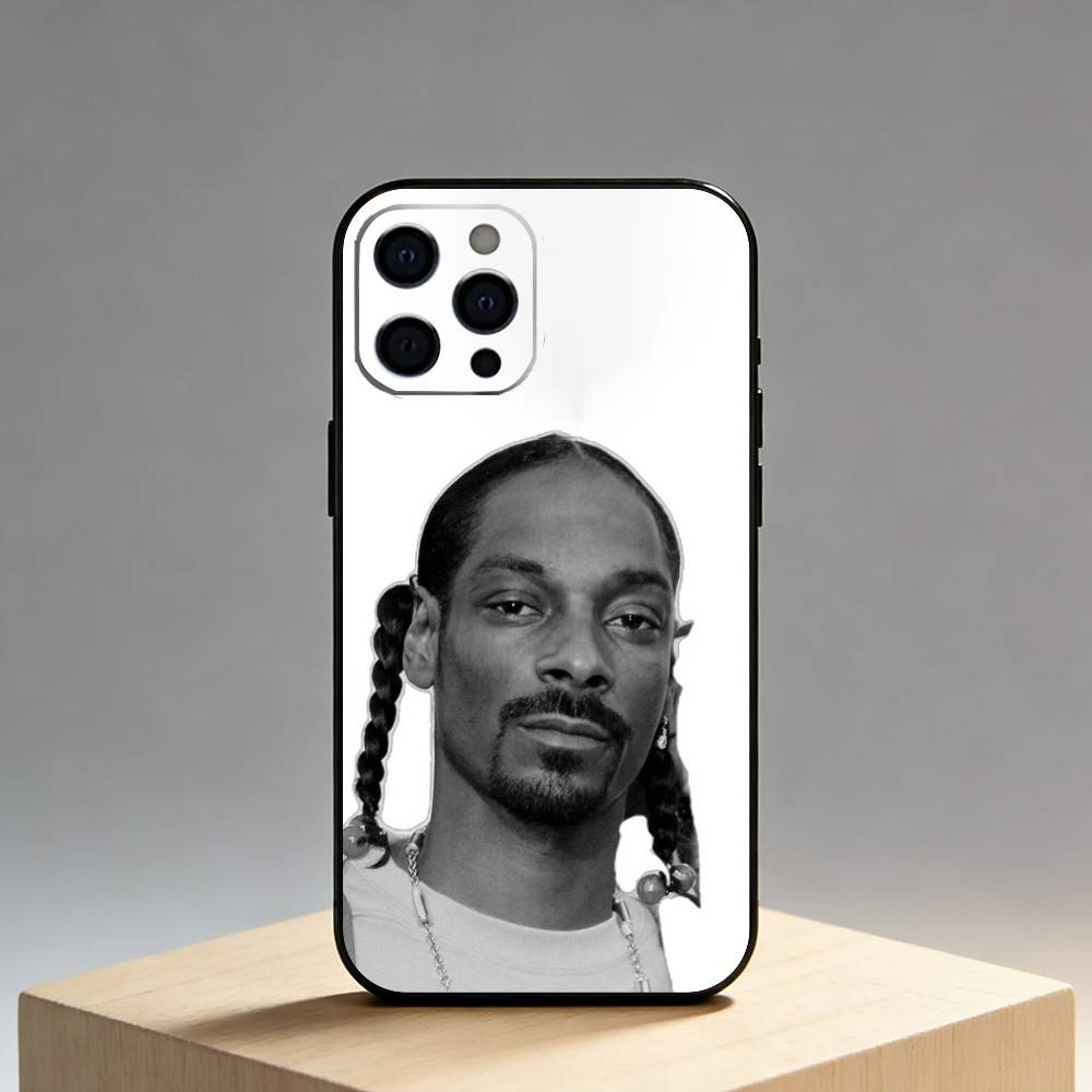 S-Snoop D-Dogg Phone Case For iPhone17,16,15,14,13,12 Plus,Max Soft Silicone Black Cover
