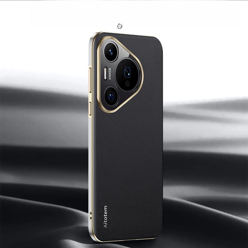 Suitable for Huawei Pura70pro+ Mobile Phone Case Napa Pattern P70ultra Full Coverage Anti-fall 70 Business Men's Leather Case