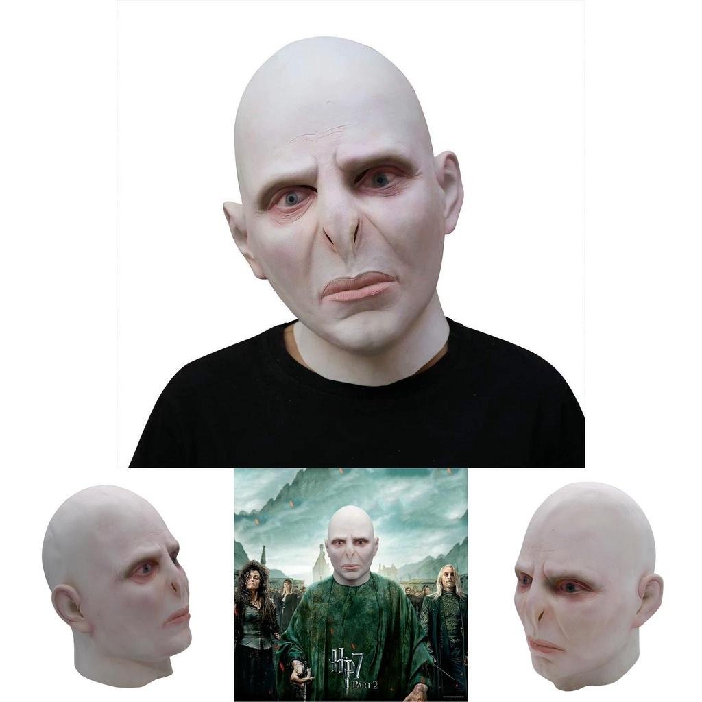 Realistická maska Lorda Voldemorta z Harryho Pottera Vysoce kvalitní cosplay pokrývka hlavy