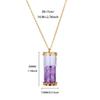 Creative Cylinder Crystal Glass Phase Box Pendant Necklace Pastel Crystal Gravel Wishing Bottle Stainless Steel Clavicle Chain