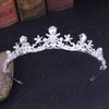 New Korean style children's hair accessories tiara crown string crystal beads flower pearl bridal handmade small crown