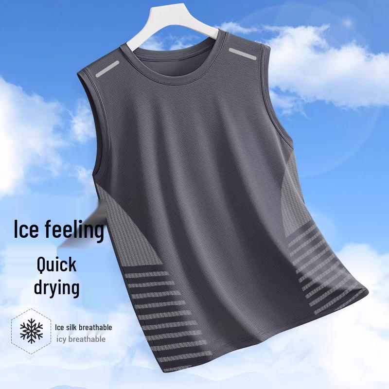 Men's Quick-Dry Ice Silk Sleeveless Running Tank Top
