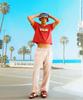SUNDAY FRUIT MARKET Beach Stripe Pant Pink