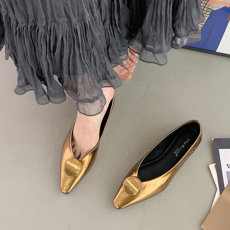 Mode Neu Eingetroffen 2025 Frühling Sommer Damen Ballerinas Mit Schuhen Spitzschuh Schuhwerk Mode Flache Damenballerinas Slipper Damenschuhe