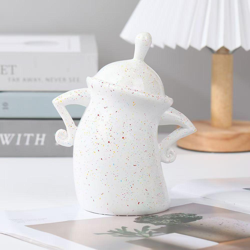 Creative Resin Storage Container with Waist Decoration Candy Box Multi-functional Home Seal Nut Medicinal Material Storage Jar