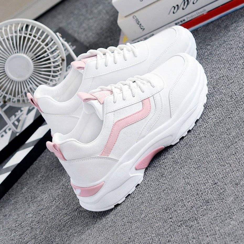 Sneakers ins breathable flat bottom lightweight dad shoes tide