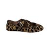 Sheepskin Version~ Niche Leather Leopard Print Cross Soft-sided Ballet Shoes Horse Hair Mary Jane Shoes Shallow Mouth Flat Shoes