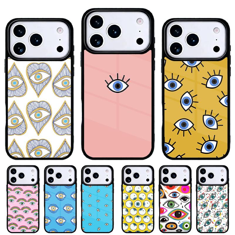 EVIL EYE Collage Phone Case for iPhone 17 16 15 14 13 Pro Max Back Cover for 12 11 Pro Coque