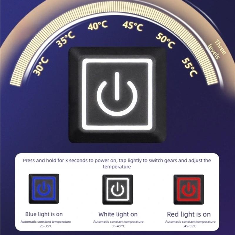 3 Zone Electric Heating Scarf For Neck Back Shoulder Portable Thermal Wrap Fast Charging