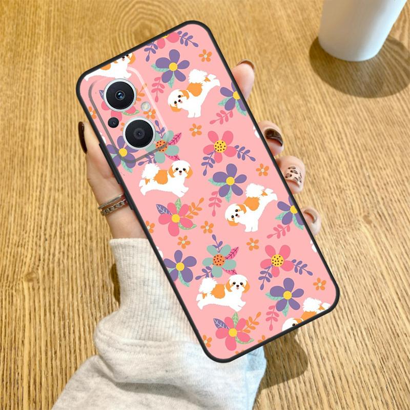 Cartoon Shih Tzu Dog Funda For OPPO Reno 10 11 12 13 14 Pro 14F 13F 12F 11F 7 8 Lite OPPO Find X5 X8 X9 Pro Case